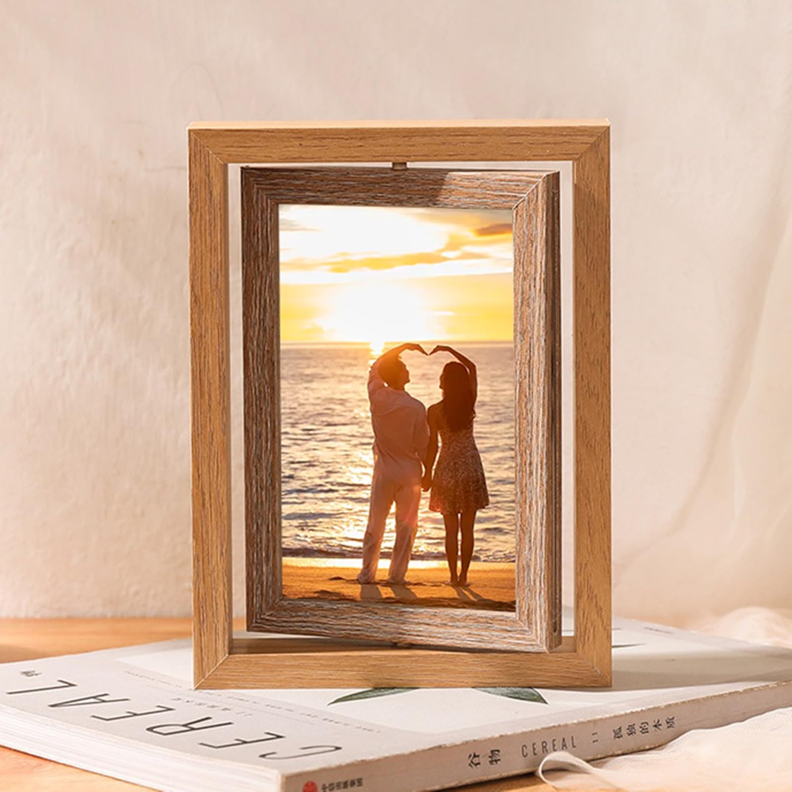 Amazon.com - Wood Picture Frames 5x7 Double Side for Desktop, MDF